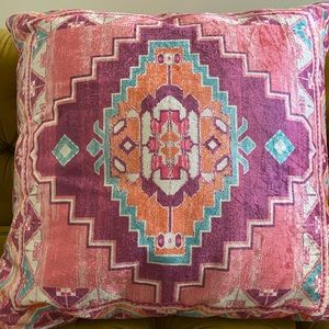 Pink multicolor 20x20 decorative pillow
